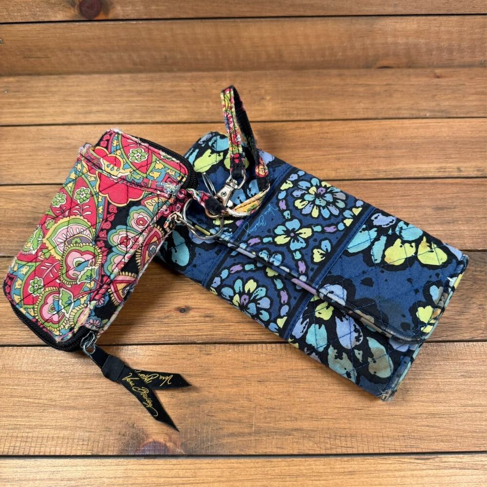 Vera Bradley Clutch Wallet and Wristlet Lot Pink Red Blue